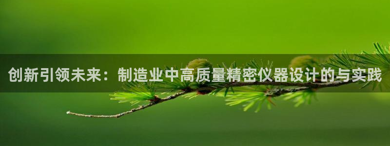 星欧娱乐主管招商中：创新引领未来：制造业中高质量精密仪器设计