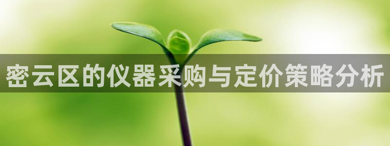 星欧娱乐平台电话：密云区的仪器采购与定价策略分析