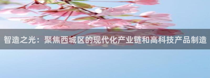 欧乐星城娱乐：智造之光：聚焦西城区的现代化产业链和高科技产品