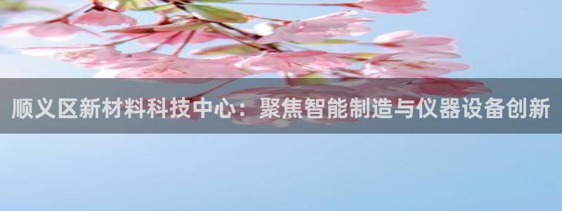星欧娱乐官方：顺义区新材料科技中心：聚焦智能制造与仪器设备创