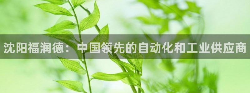 星欧娱乐最新动态消息：沈阳福润德：中国领先的自动化和工业供应