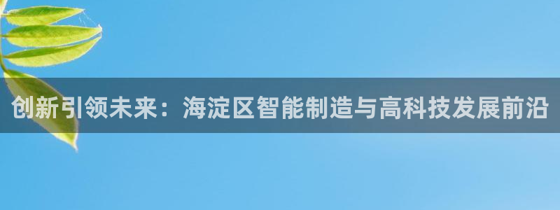 欧乐星城儿童娱乐：创新引领未来：海淀区智能制造与高科技发展前