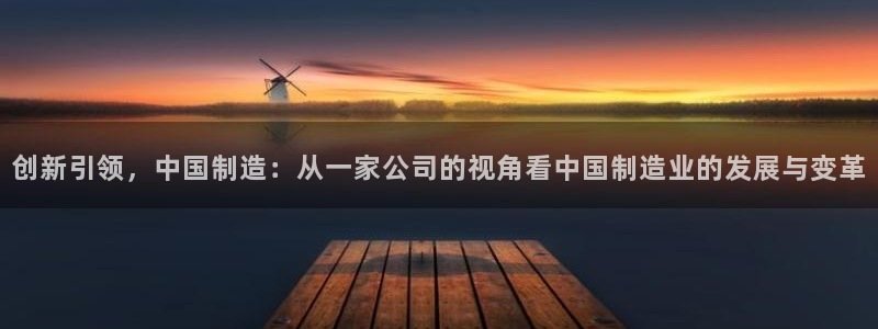 星欧娱乐挂机：创新引领，中国制造：从一家公司的视角看中国制造